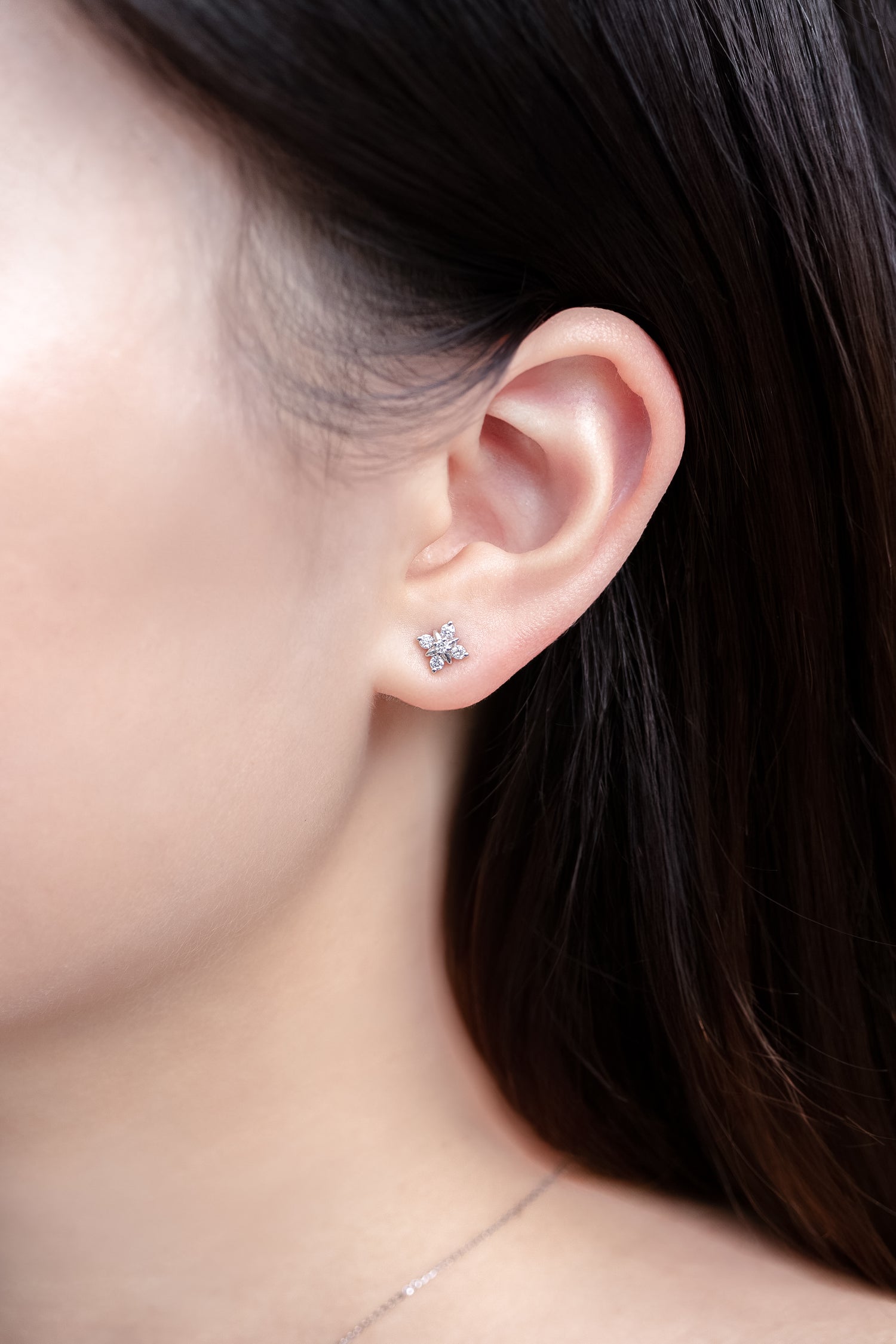 PREORDER - XOXO Top Quality Diamonds 0.12+0.12ct 18K Gold Stud Earrings