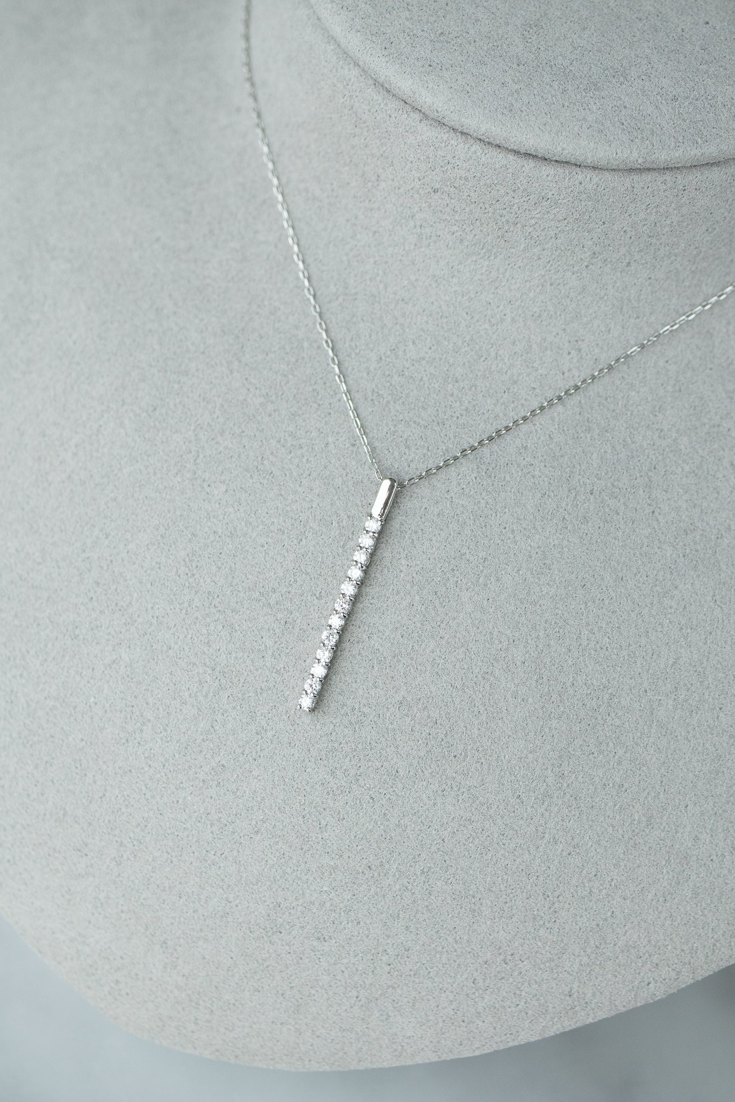 Brillance Droite Japan 0.30carat PT850 Natural Diamond Necklace