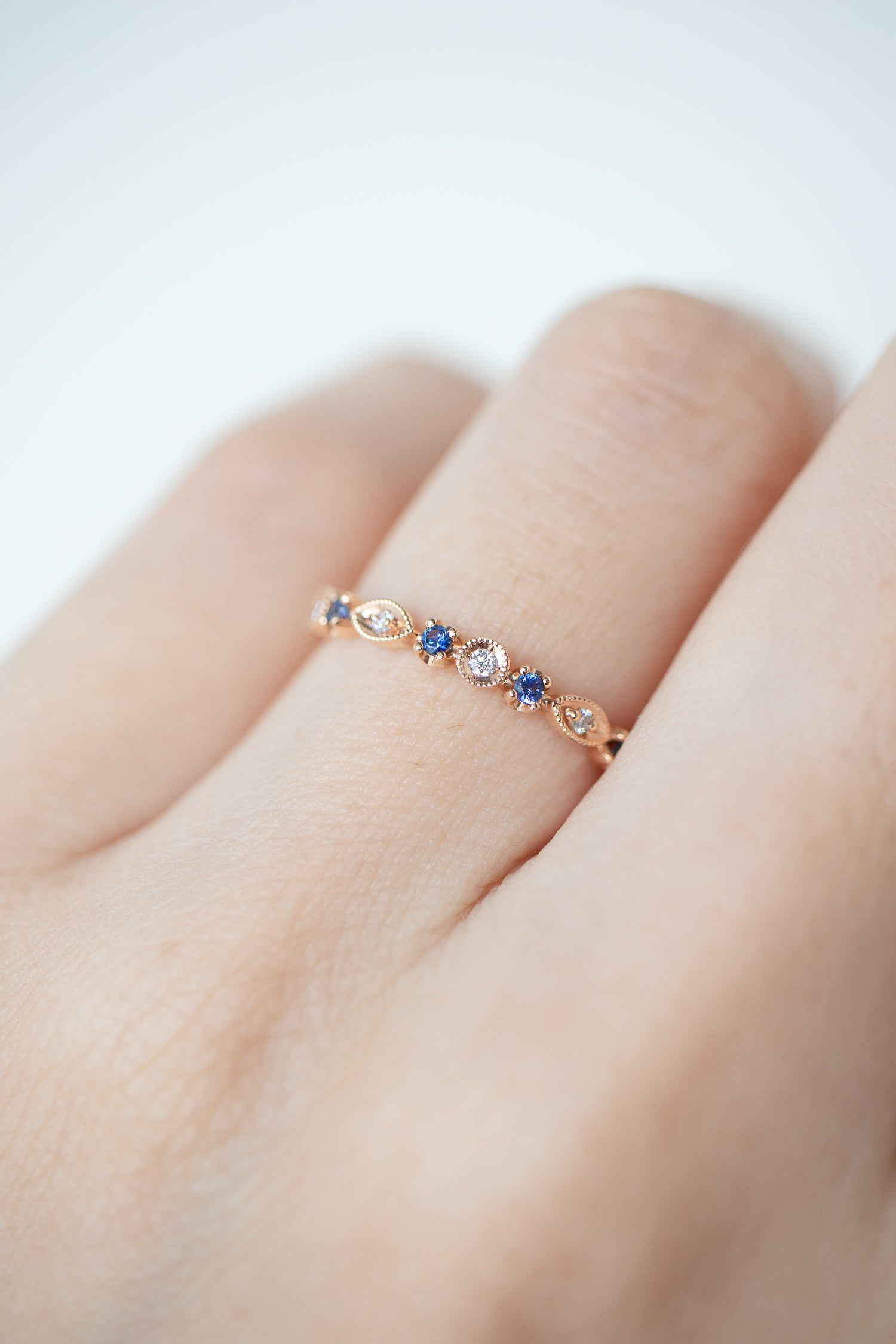 Sirène Sapphire & diamonds 18K Gold Ring