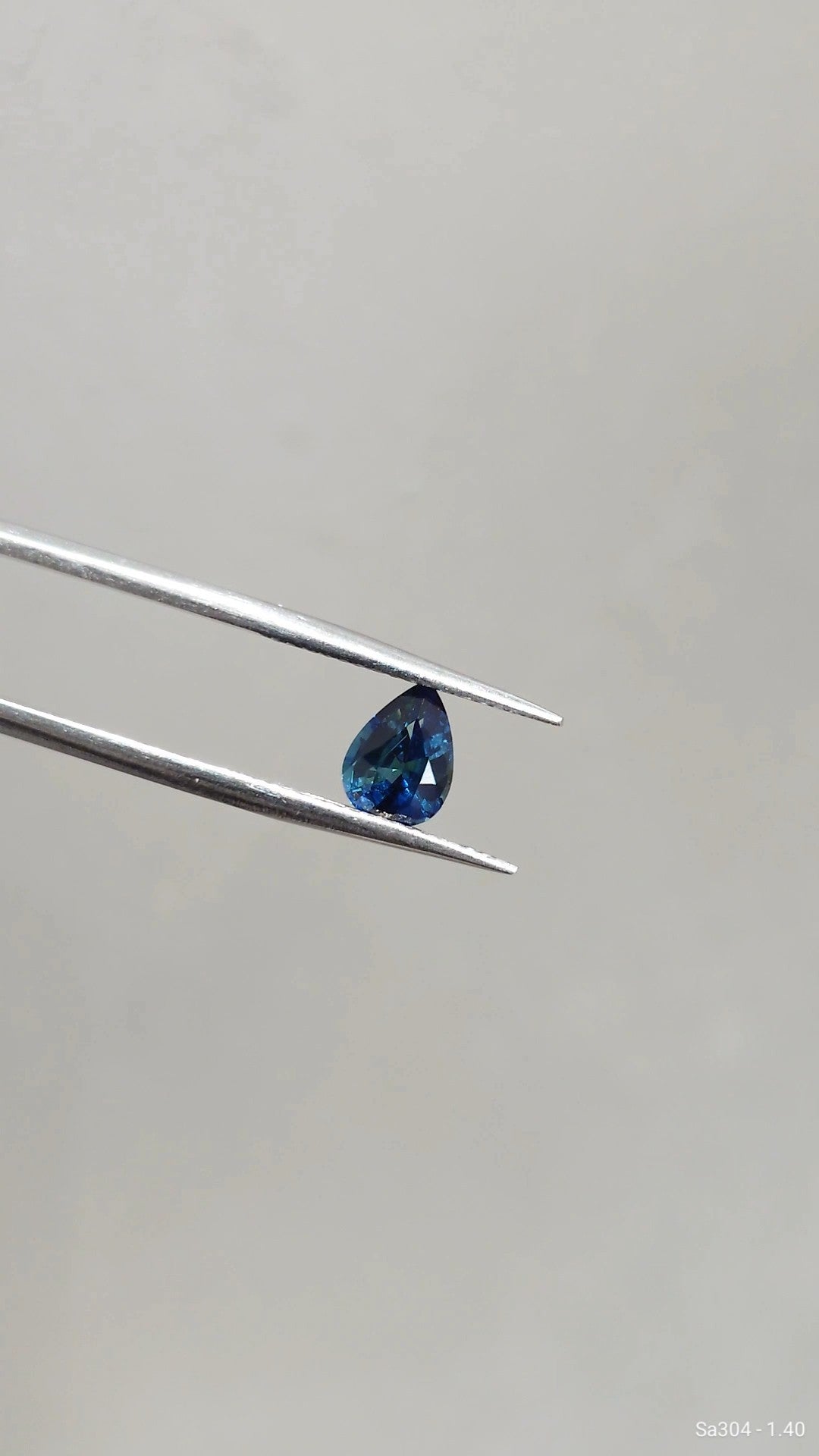 Loose Stone - Teal Greenish Blue Pear Sapphire 1.40ct (With Certificate)