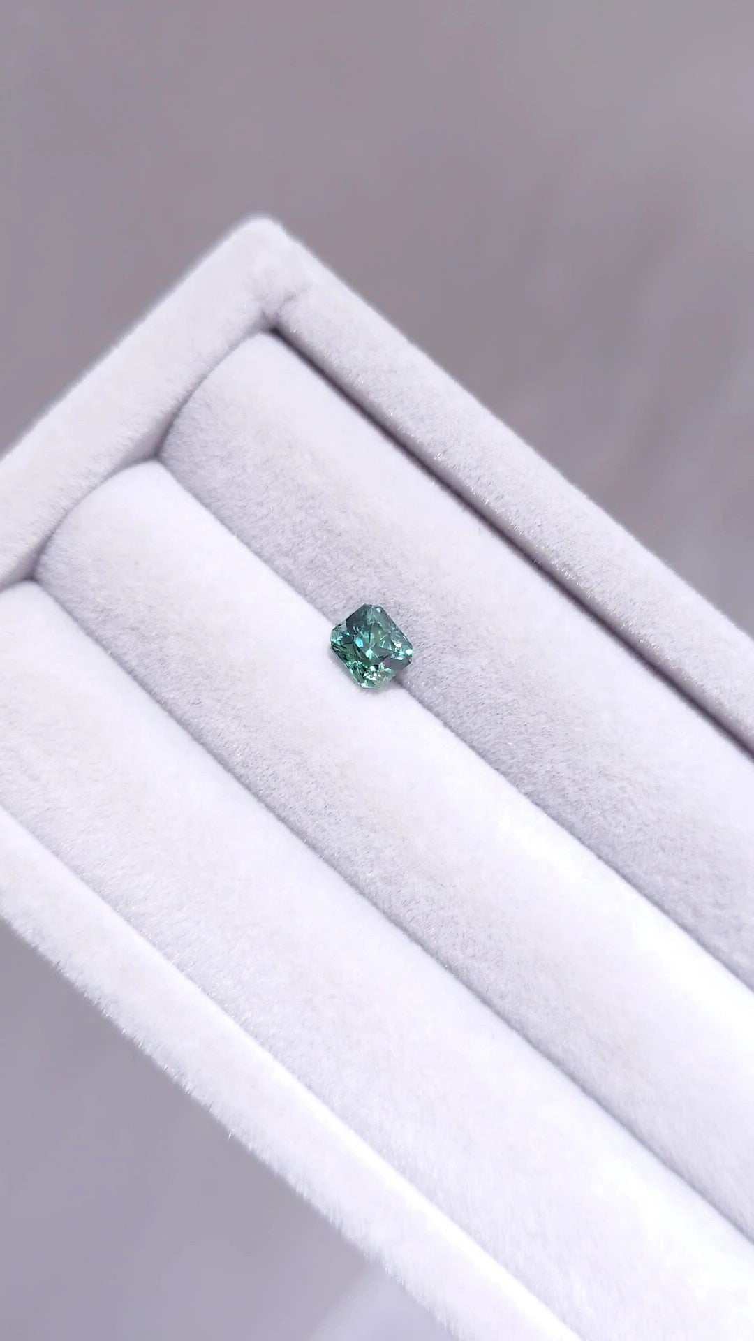 Loose Stone - Bluish Green Radiant Sapphire 1.12ct (With Certificate)