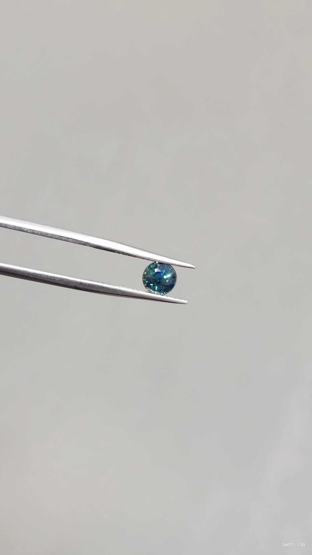 Loose Stone - 1.03ct Bluish Green Round Sapphire (With Certificate)