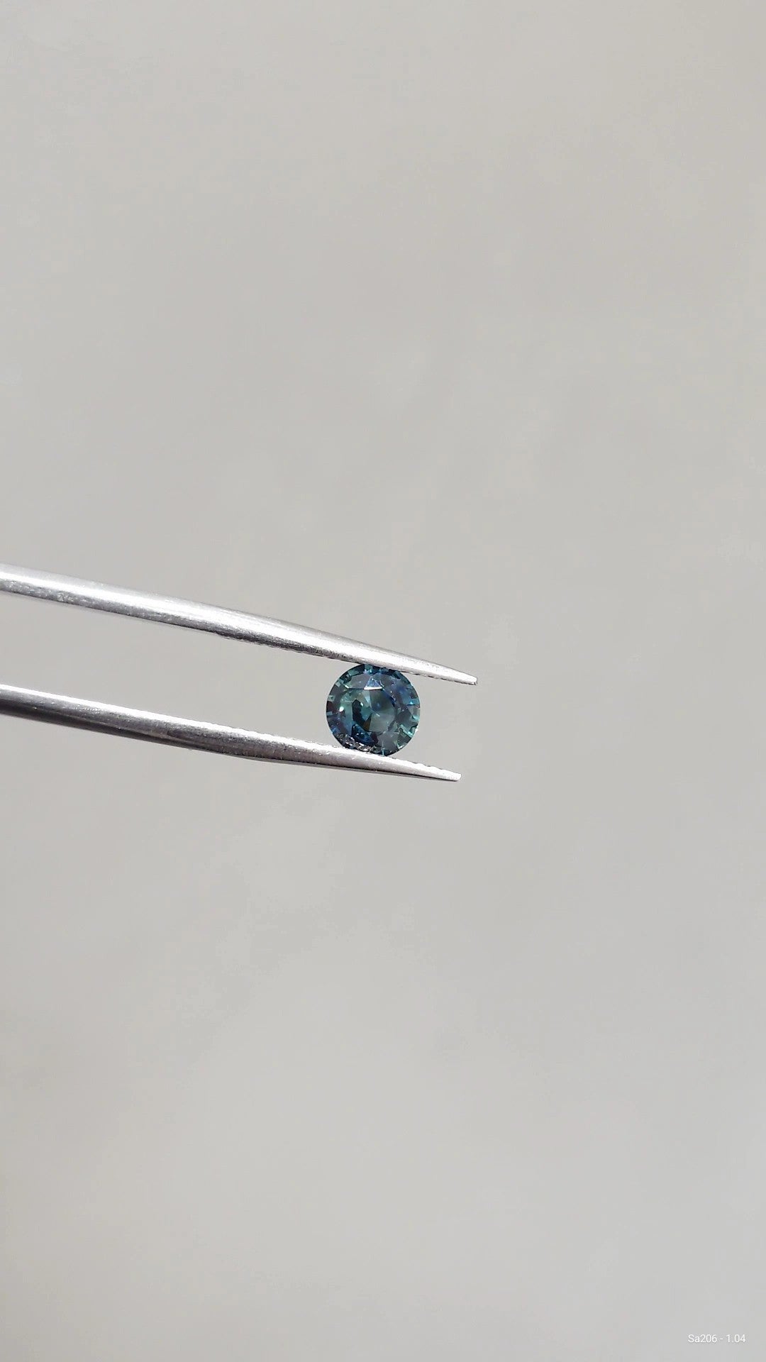 Loose Stone - Teal Blue+Green Round Sapphire 1.04ct (With Certificate)