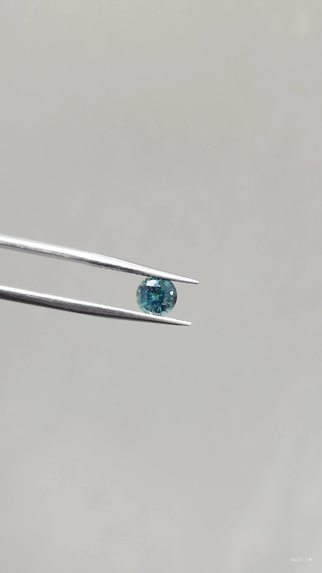 Loose Stone - Teal Blue Green Round Sapphire 1.08ct (With Certificate)