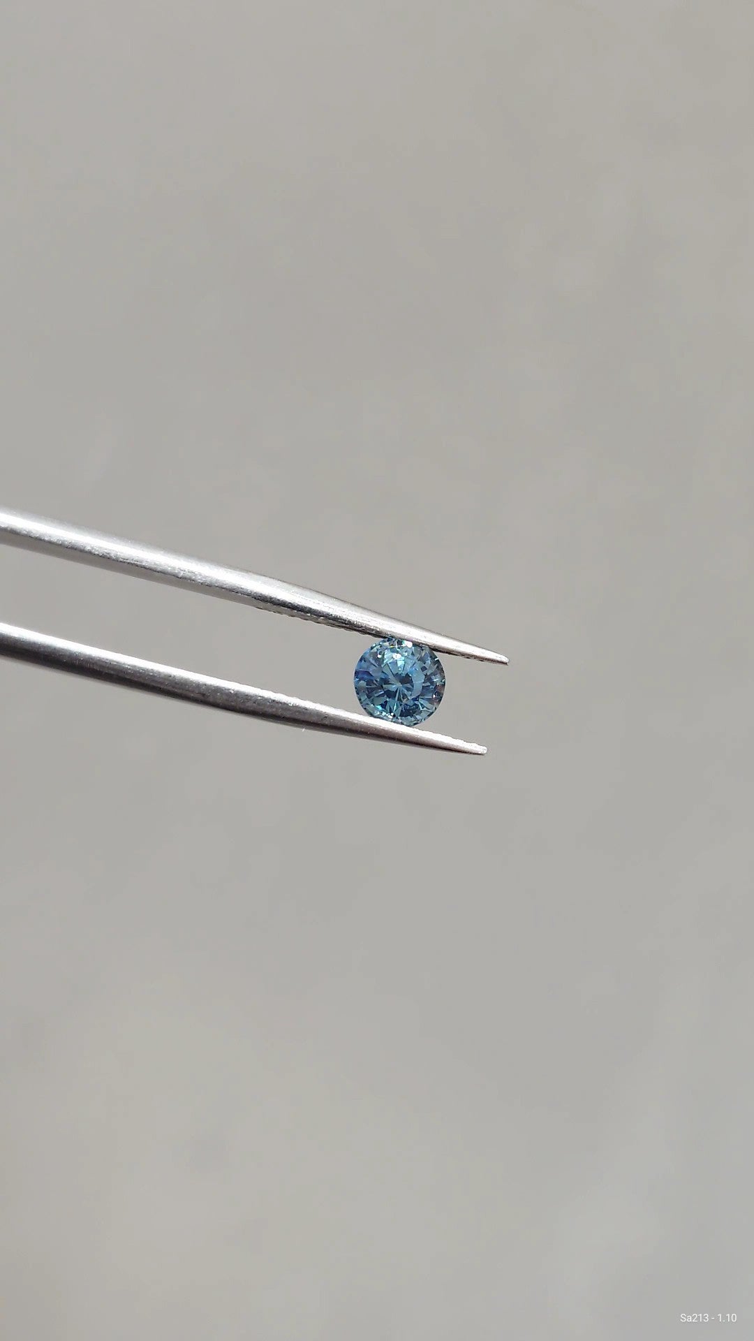 Loose Stone - Teal Blue Green Round Sapphire 1.10ct (With Certificate)