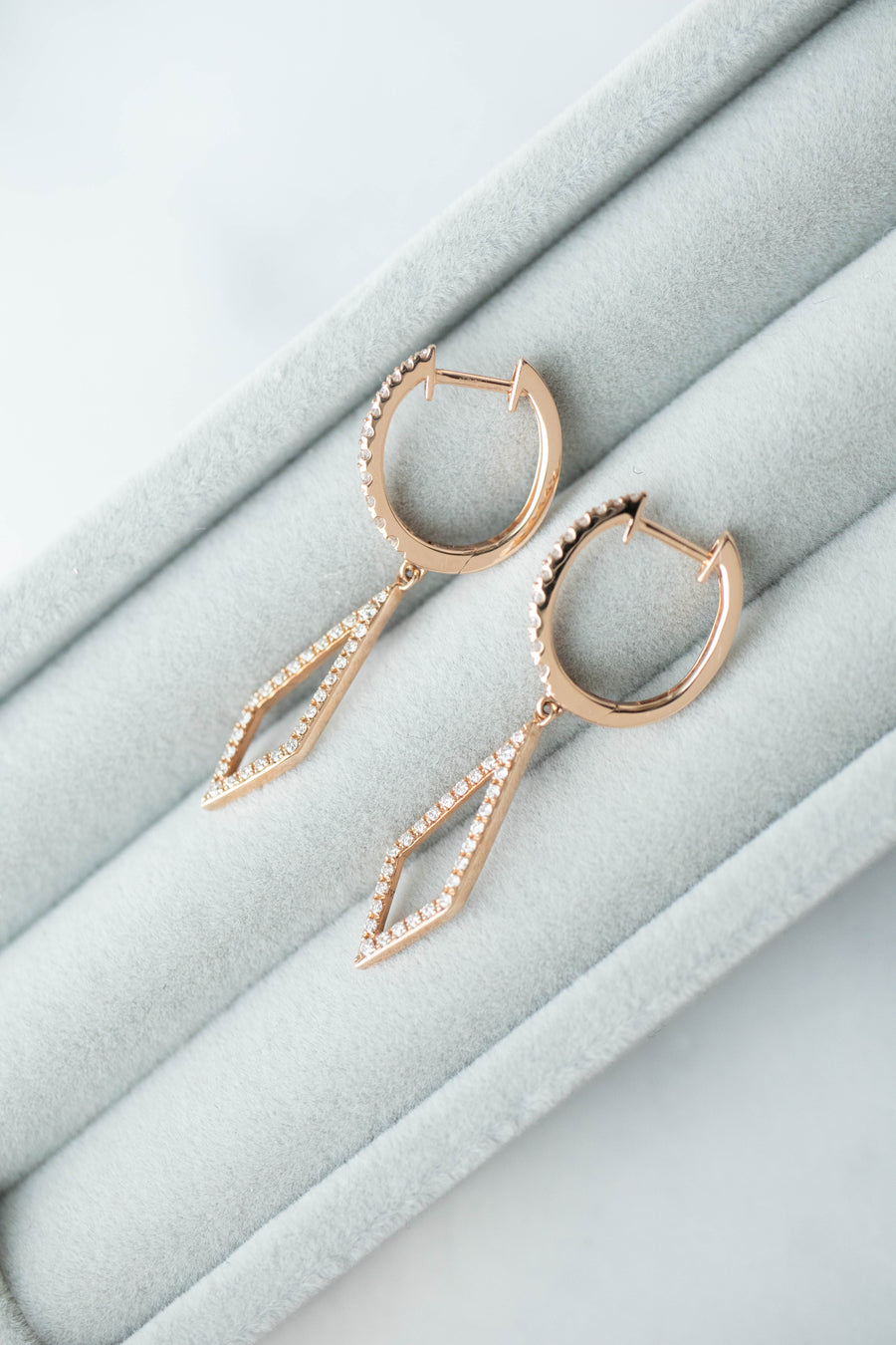 Laisser tomber et pendre Top quality Diamond 18K Gold Earrings