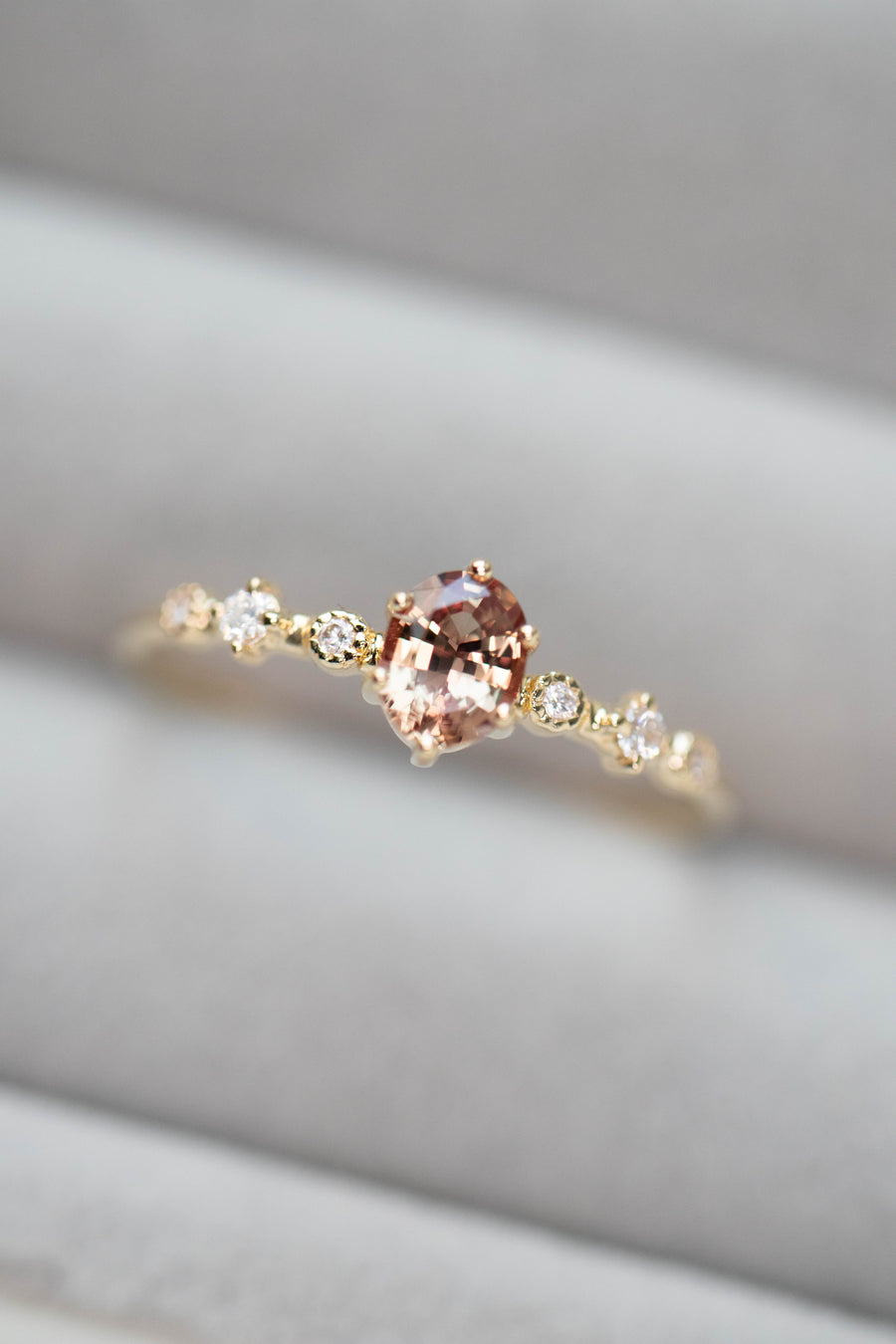 PREORDER - Petite Collection ~4.5x3.5mm Sapphire 14/18K Gold Ring