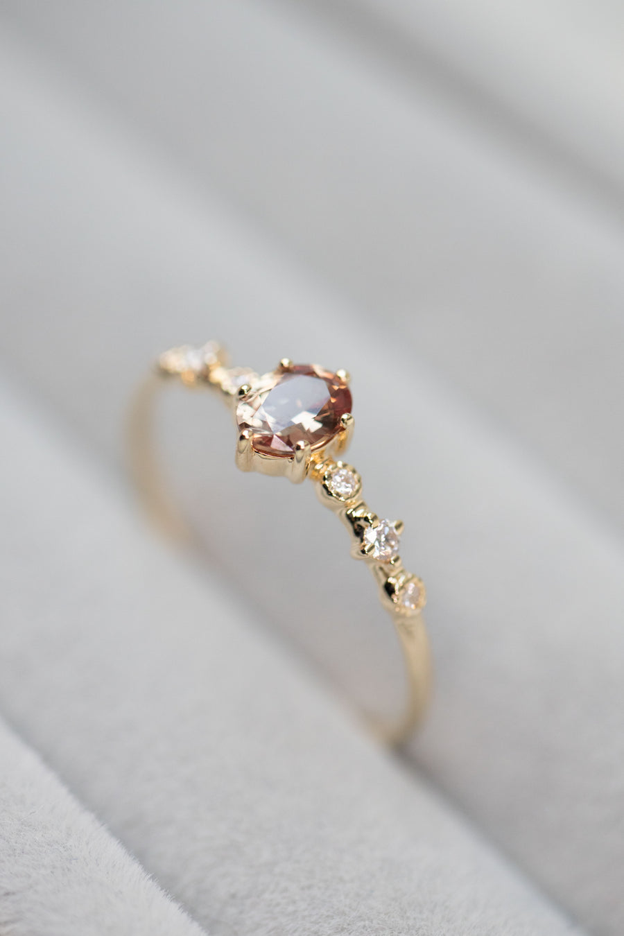 PREORDER - Petite Collection ~4.5x3.5mm Sapphire 14/18K Gold Ring