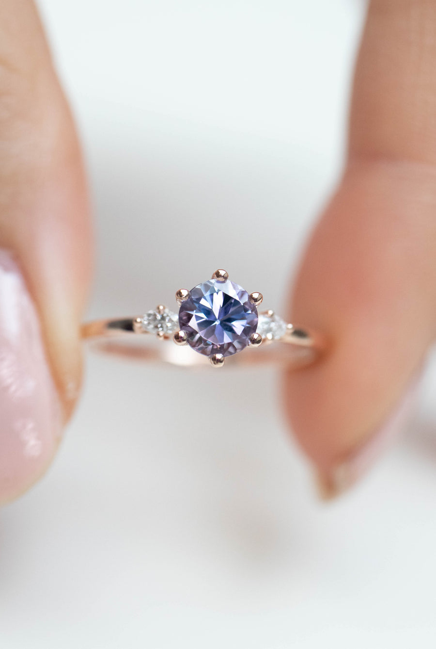 PREORDER - Le Muguet 0.45ct Tanzanite & diamonds 14/18K Rose Gold Ring