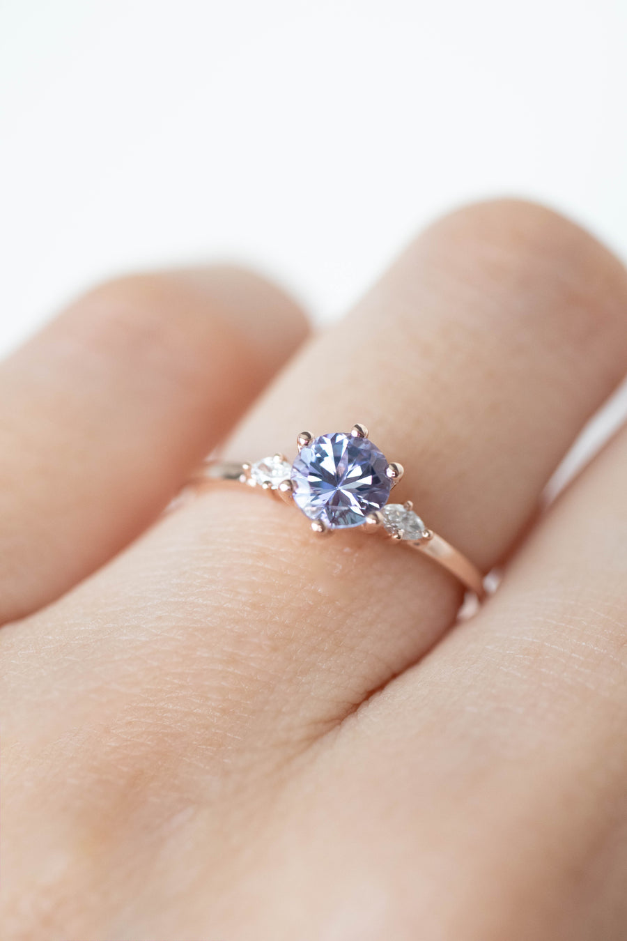 PREORDER - Le Muguet 0.45ct Tanzanite & diamonds 14/18K Rose Gold Ring