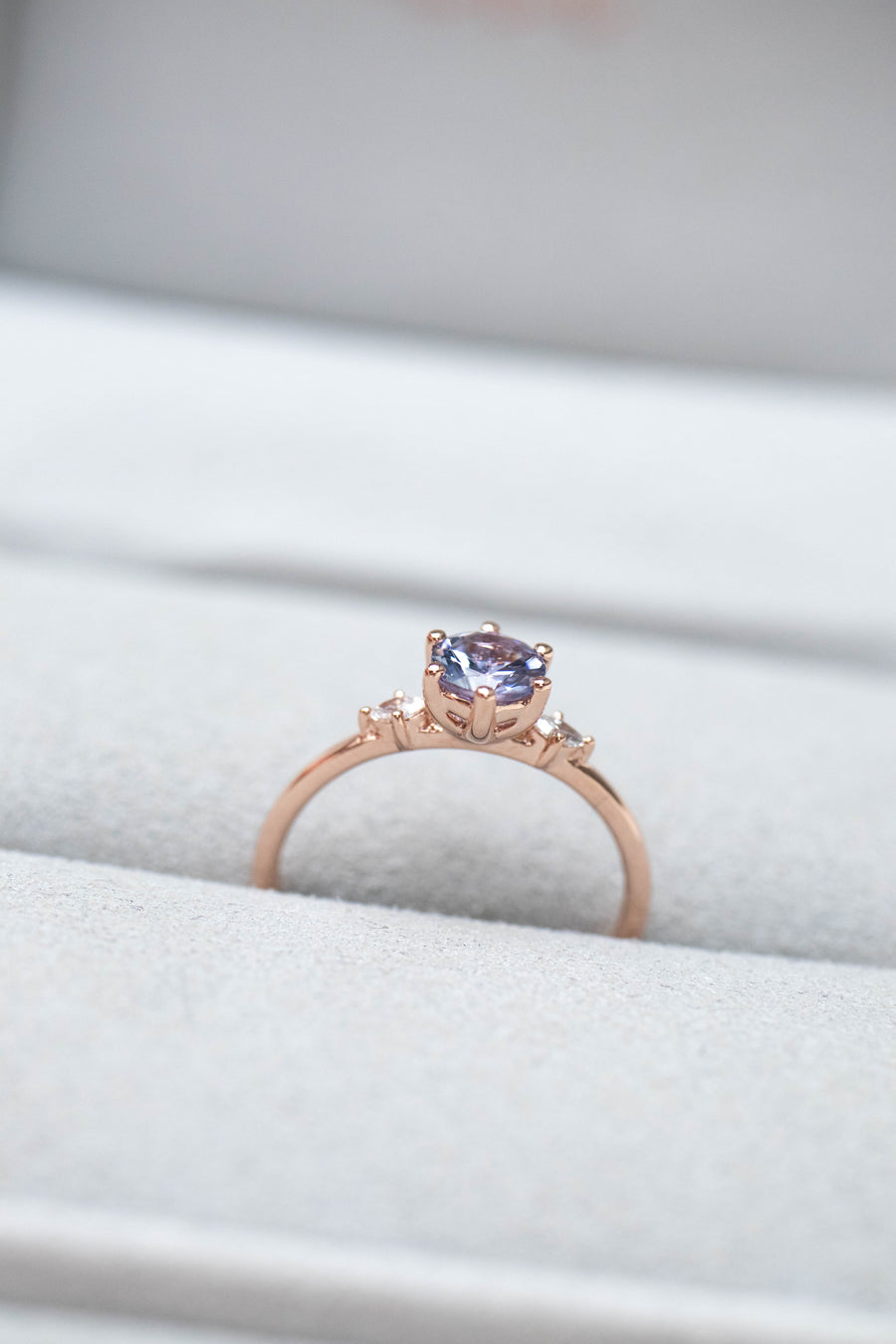 PREORDER - Le Muguet 0.45ct Tanzanite & diamonds 14/18K Rose Gold Ring