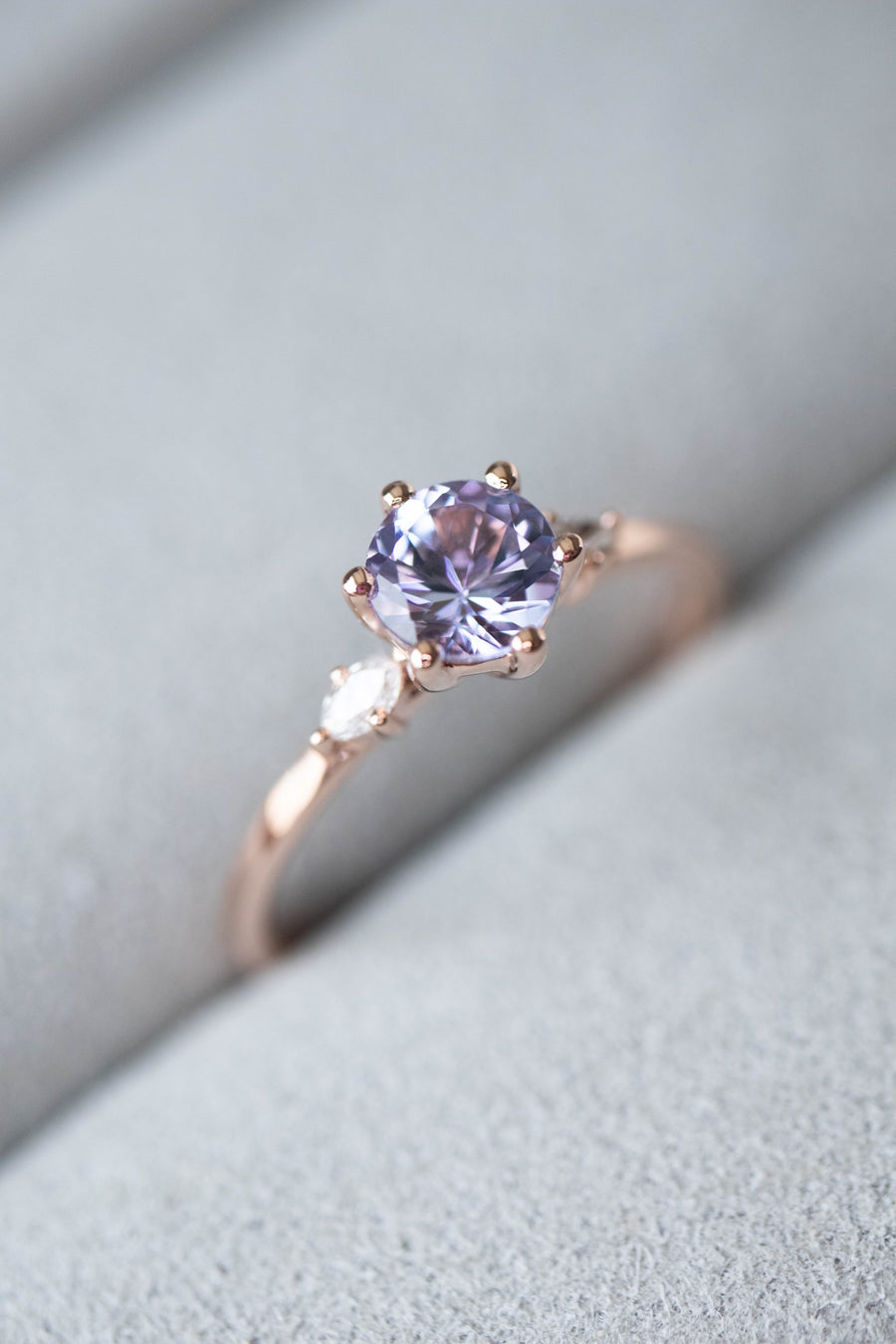 PREORDER - Le Muguet 0.45ct Tanzanite & diamonds 14/18K Rose Gold Ring