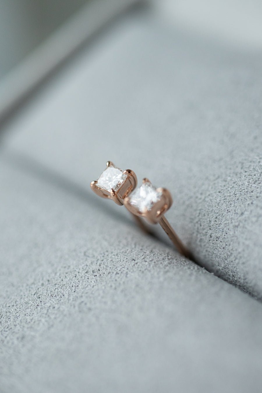 Princesse 0.12+0.12ct Top Quality Diamond 18K Stud Earrings