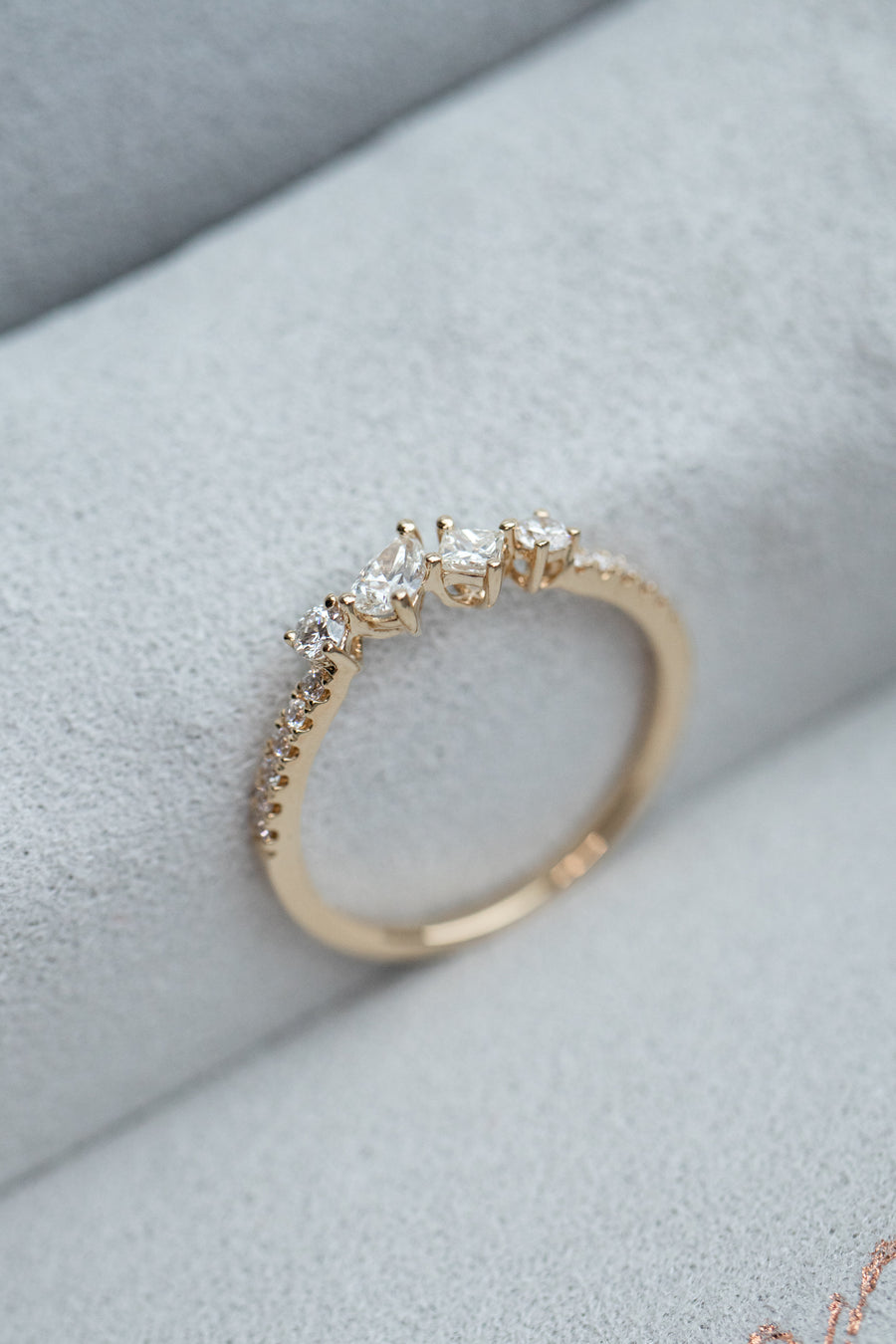 PREORDER - Multi Shape G-I colour Diamond 18K Yellow Gold Ring