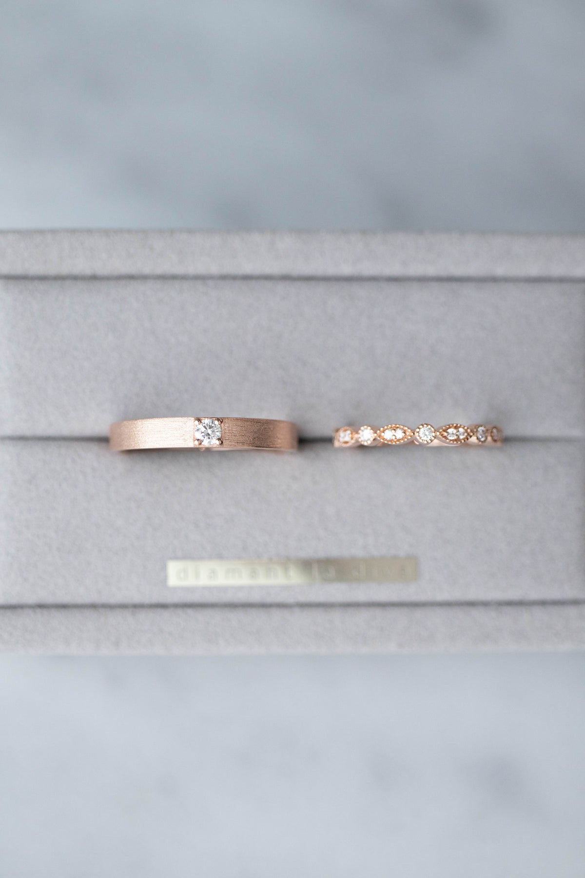 Le protagoniste de la vie Diamond 14/18K/PT Gold Wedding Rings