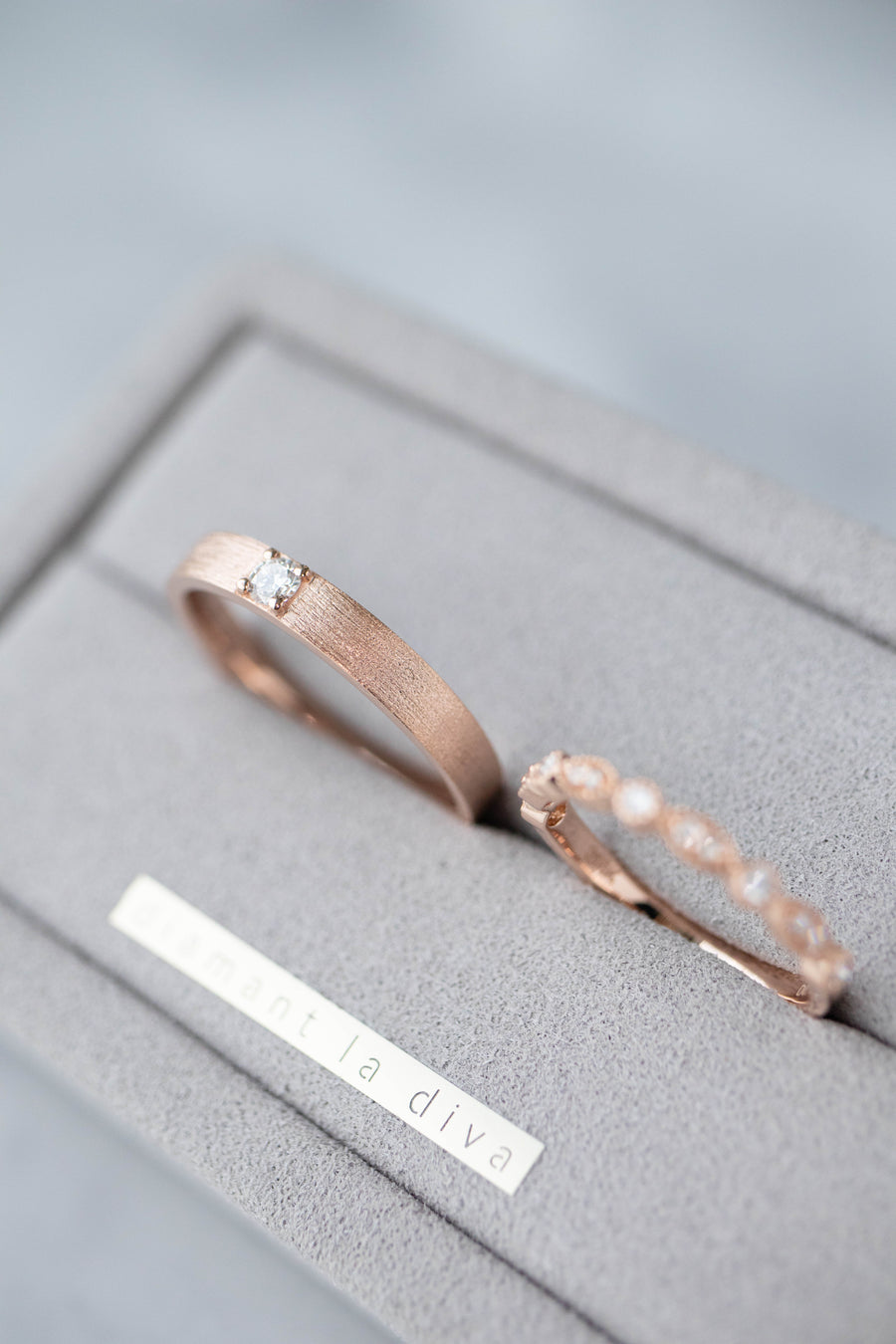 Le protagoniste de la vie Diamond 14/18K/PT Gold Wedding Rings