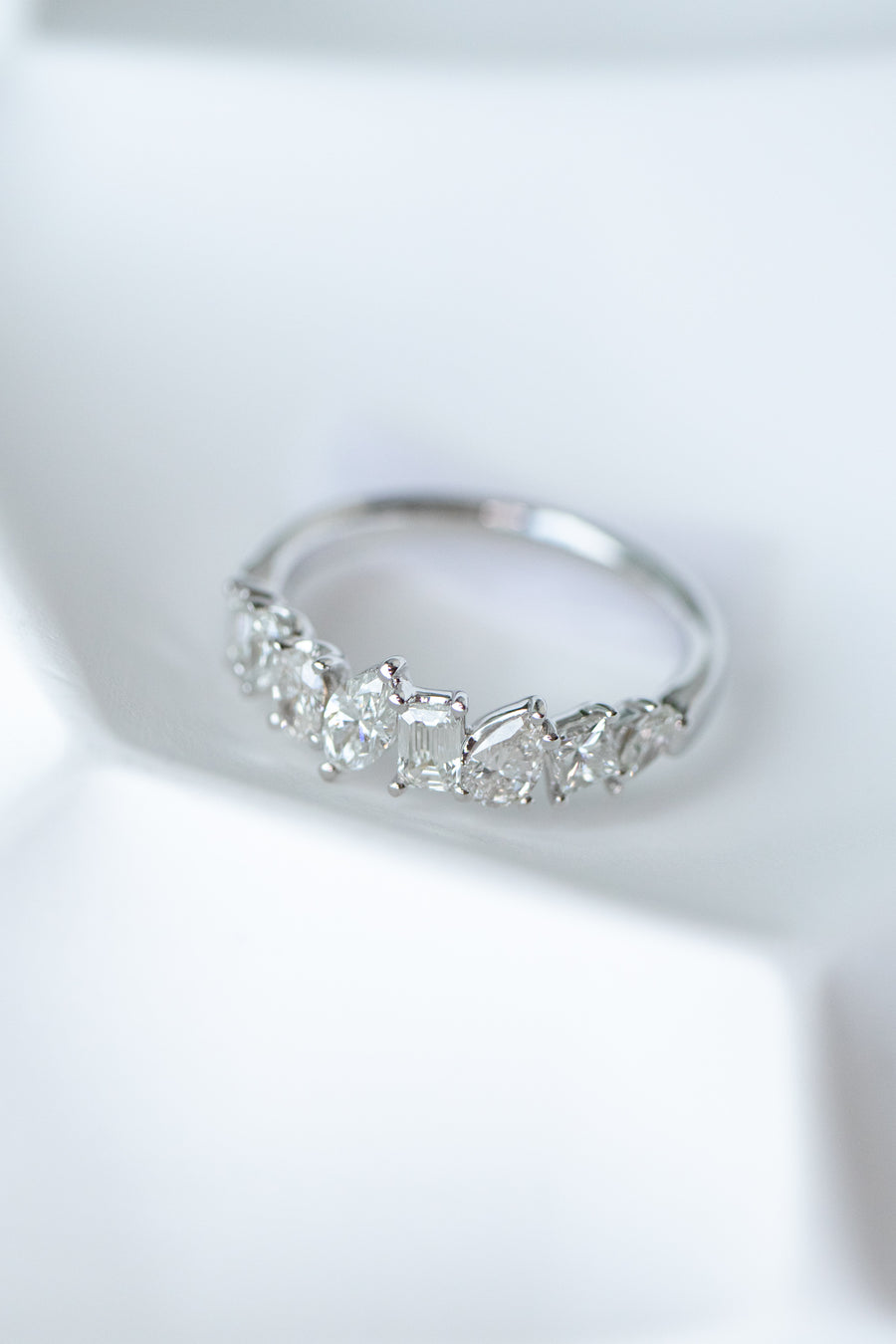 Multi Shape ~0.90carat Diamond 18K Yellow Gold Ring