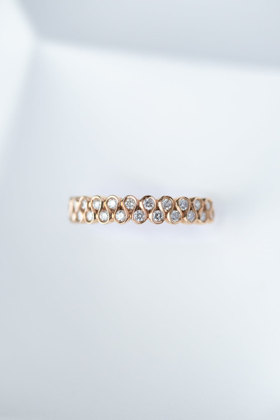 PREORDER - Double row Natural White Diamond Ring