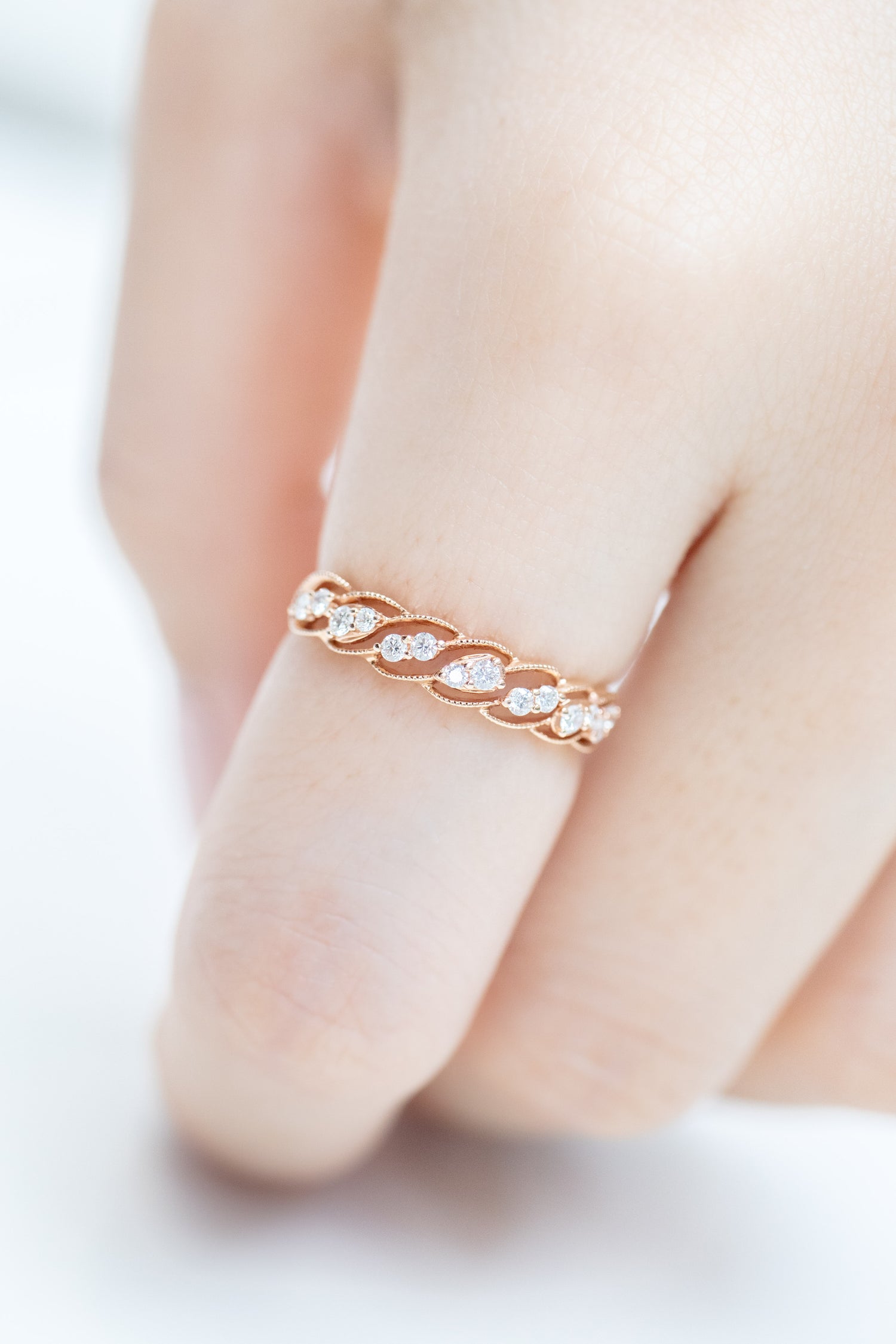 PREORDER - Découpe complexe Top Quality Diamond 14/ 18K Gold Ring
