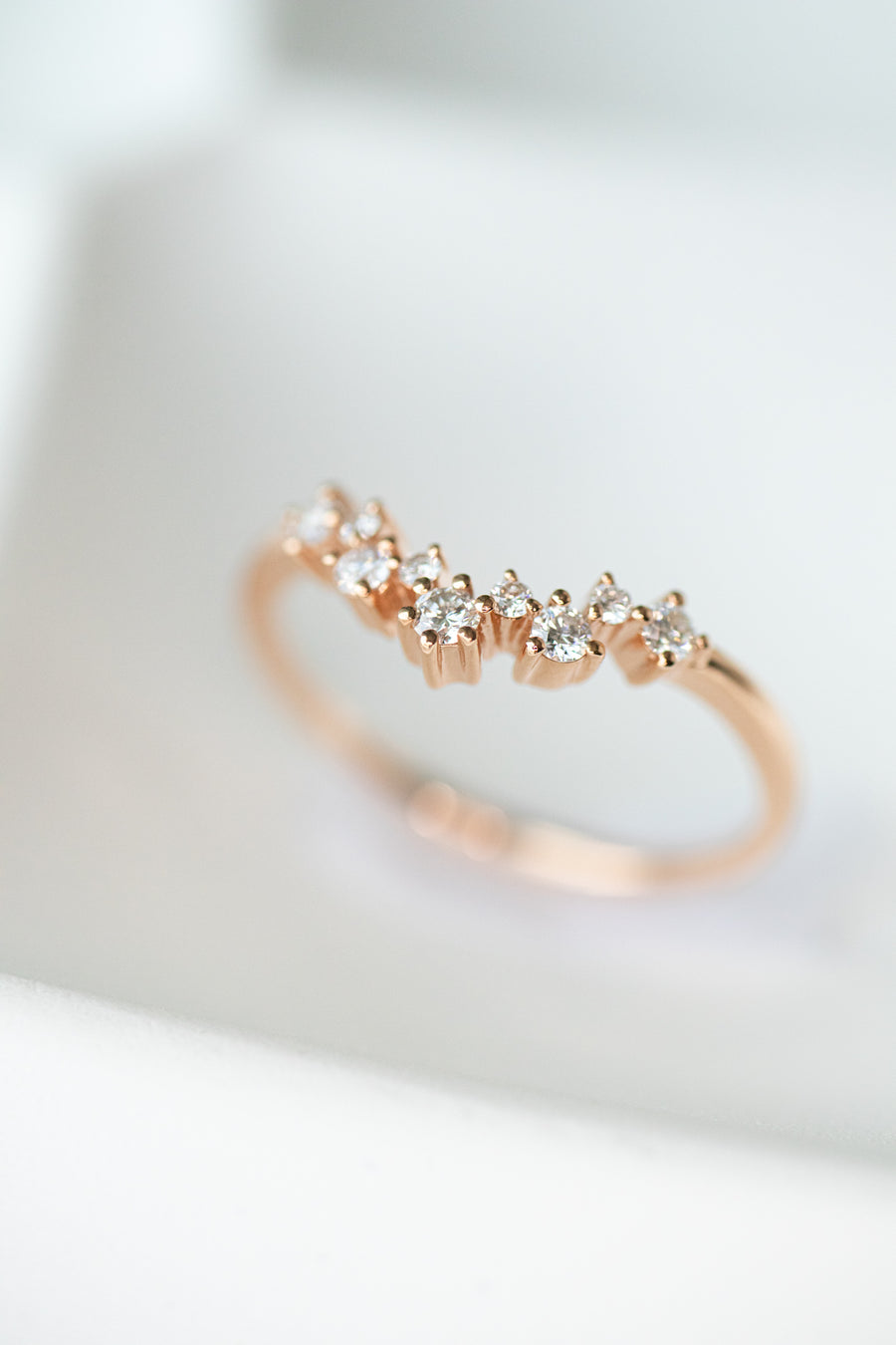 Starry Top Quality Diamond 18K Stacking Ring