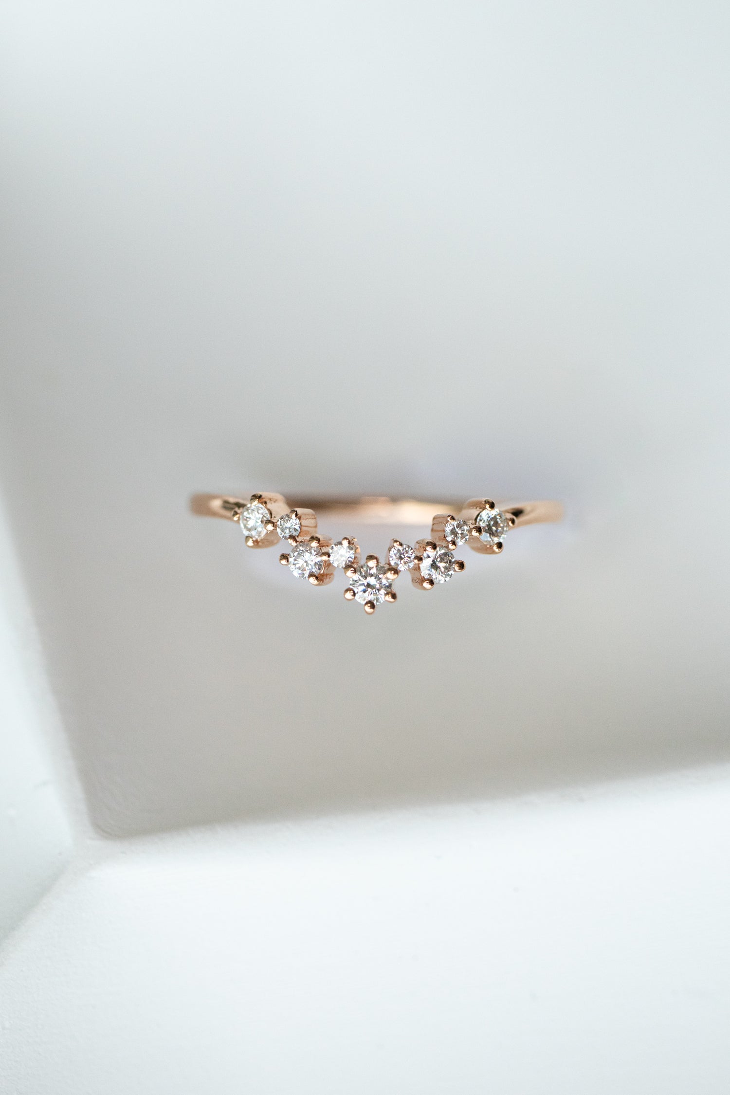 Starry Top Quality Diamond 14/ 18K Gold Stacking Ring