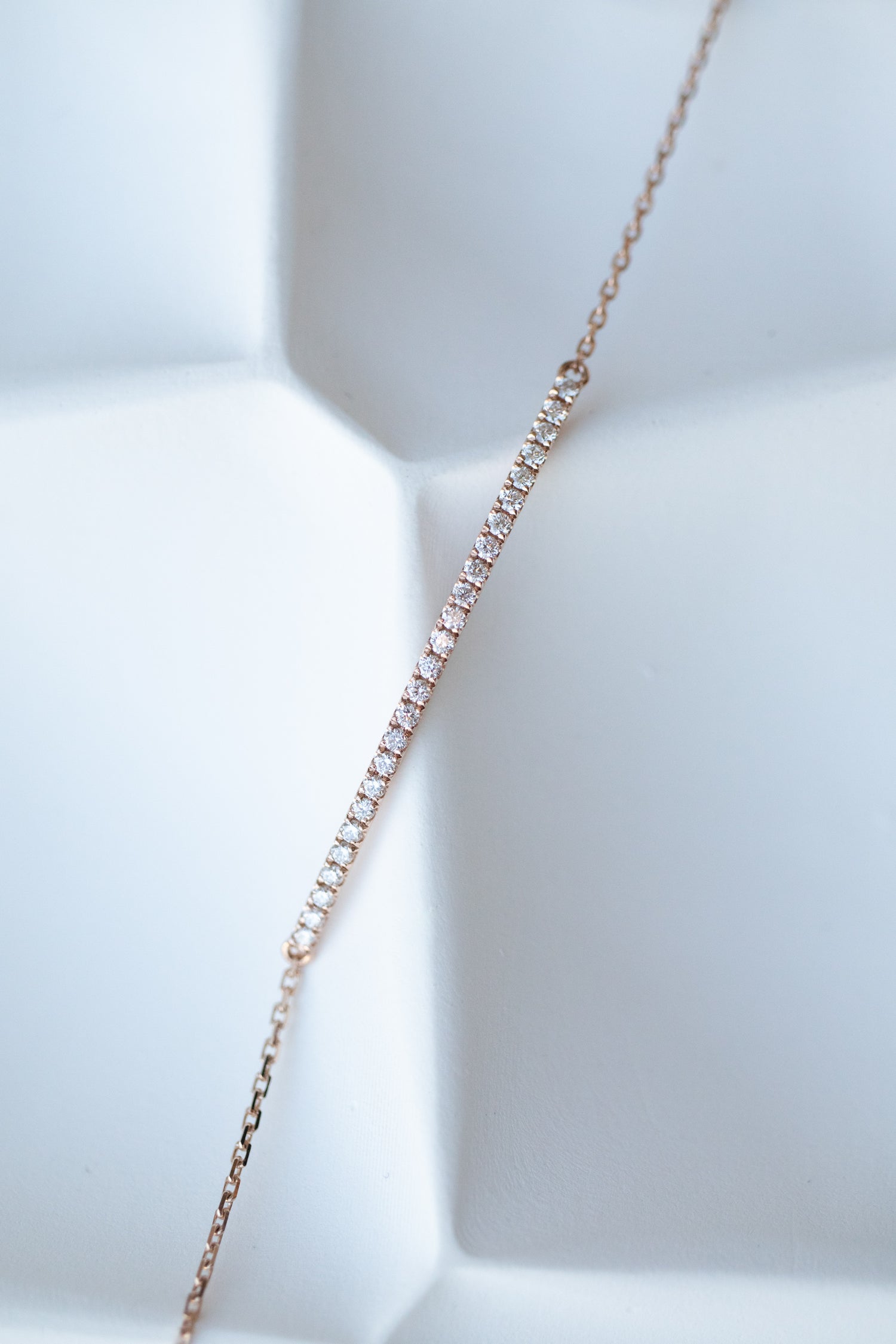 Classic Permanent Top Quality Diamonds 14/18K Gold Bracelet