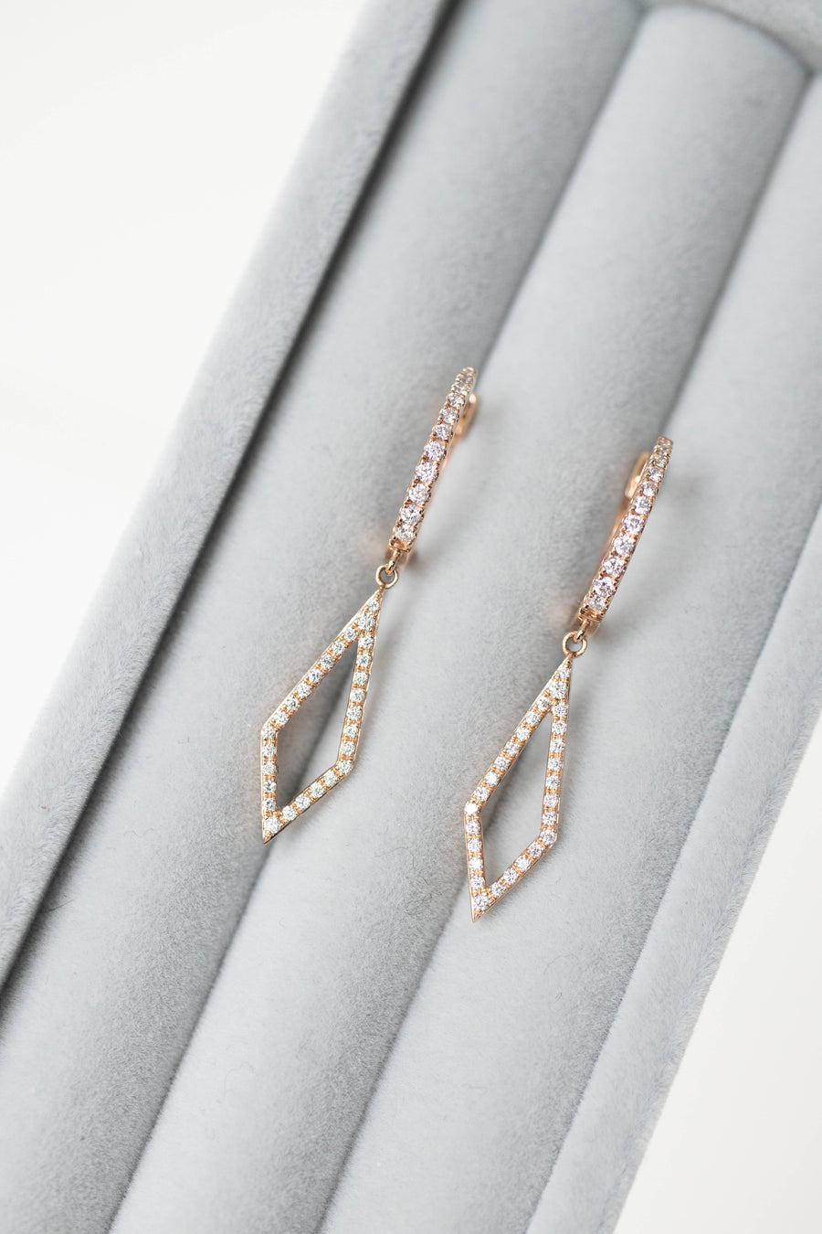Laisser tomber et pendre Top quality Diamond 18K Gold Earrings