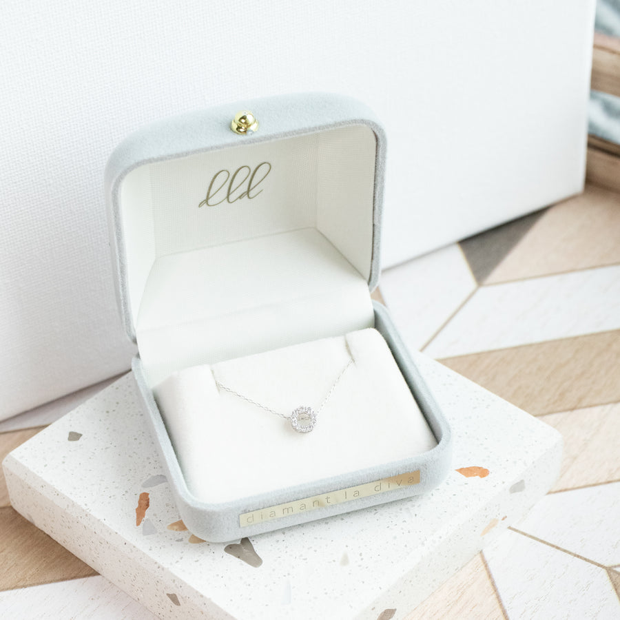 PREORDER - Japan Heart-shaped Diamond 18K Gold Necklace