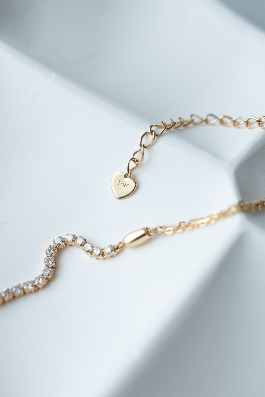 Half Tennis Top Quality Diamond 18K Gold Bracelet