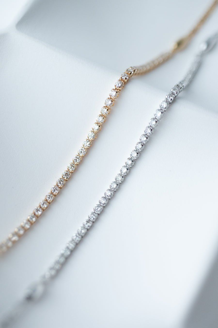Half Tennis Top Quality Diamond 18K Gold Bracelet