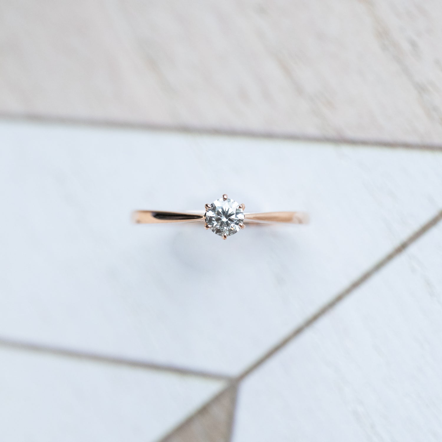 Classic D colour Diamond 0.10carat PT900 Ring with Japanese Certificate