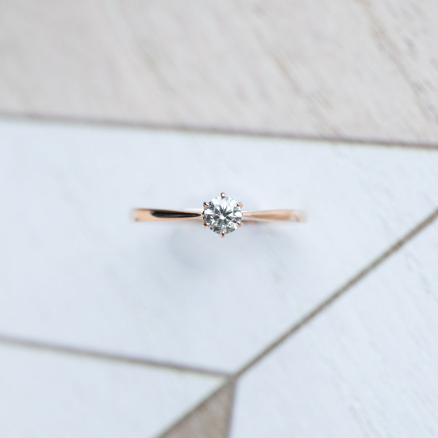 Classic D colour 0.10/0.20carat Diamond PT900 Ring with Japanese Certificate
