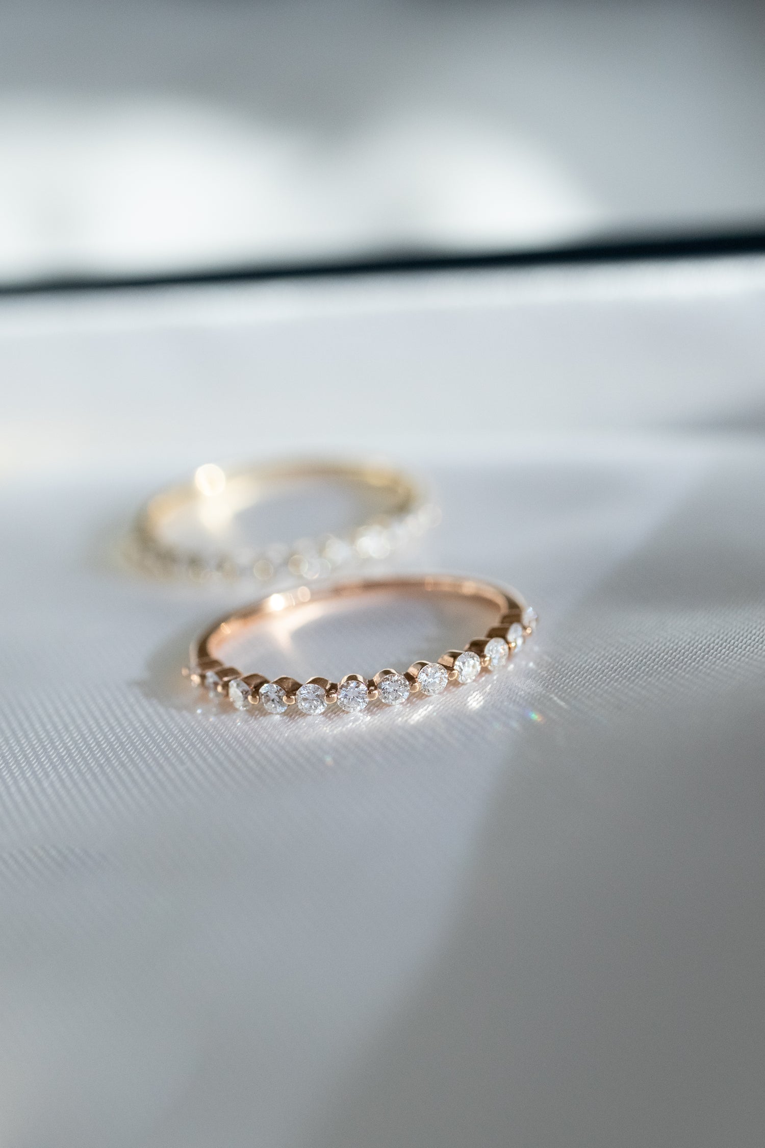 Half Eternity Top Quality Diamond 14/ 18K Gold Ring