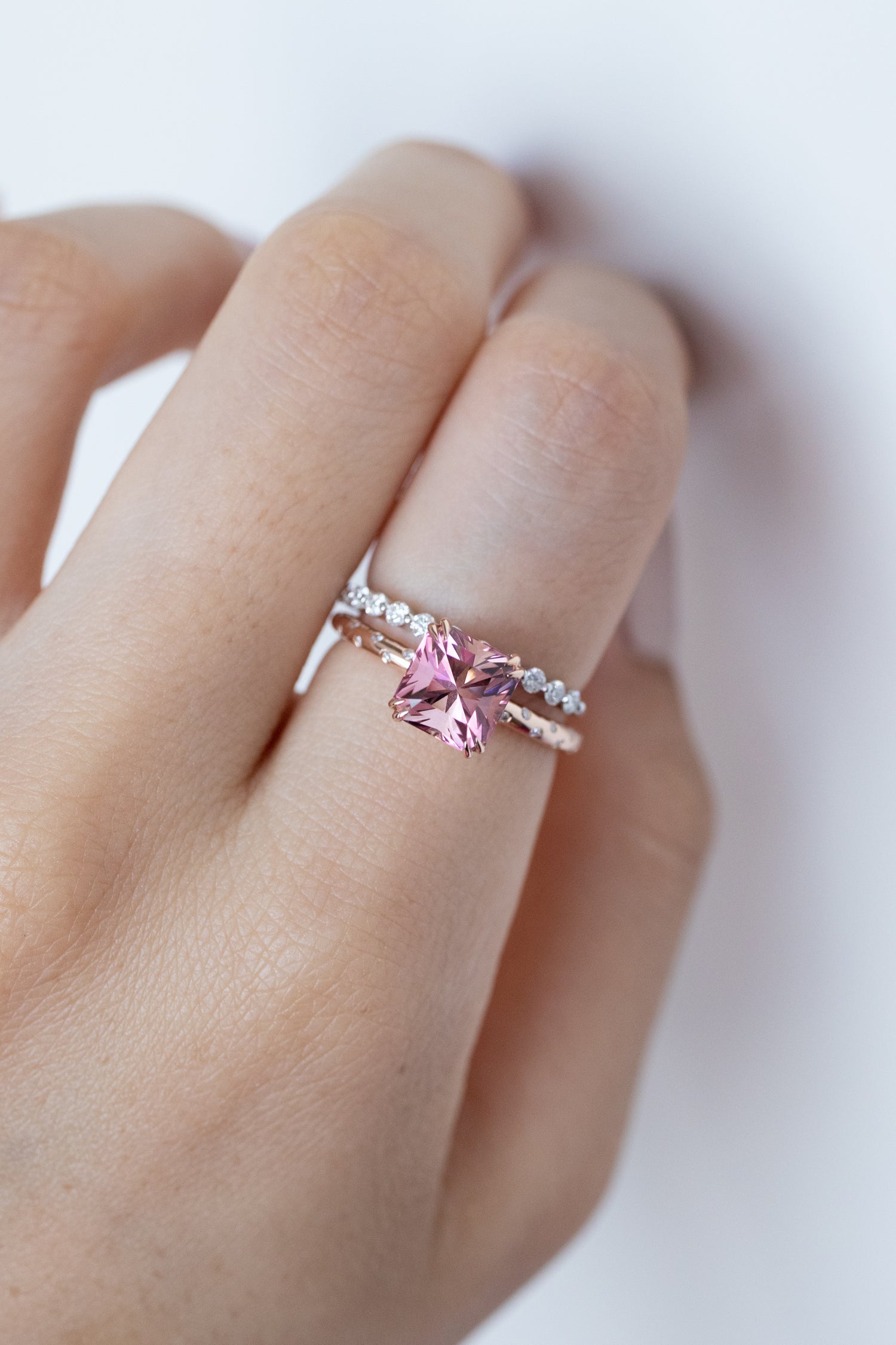 2.35ct Pink Tourmaline (With Certificate) & diamonds 18K Rose Gold Ring