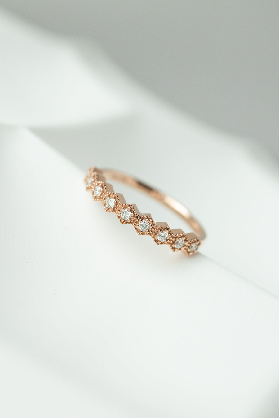 0.144ct Brilliant Diamonds 18K Rose Gold Ring