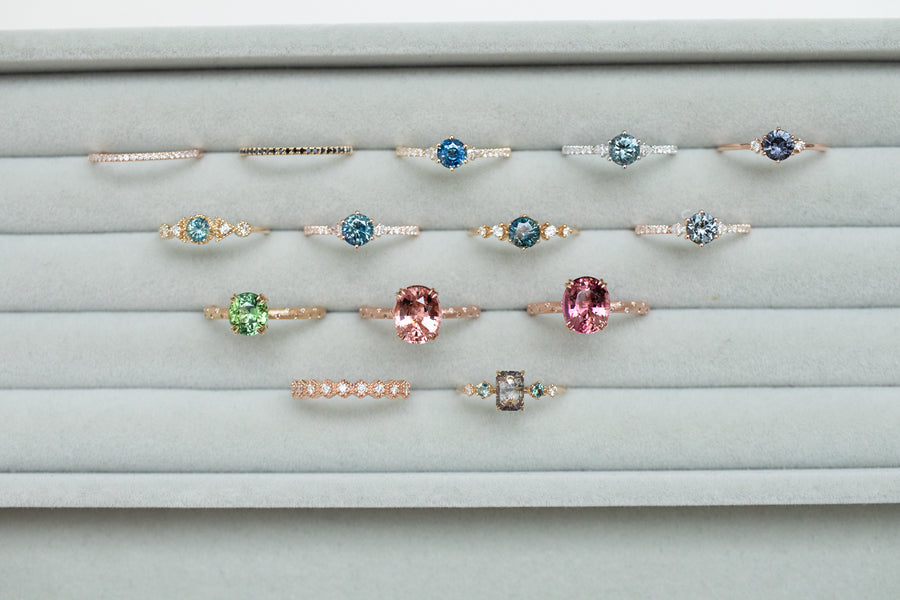 D-E colour, VS Clarity, total ~0.11ct - 0.26ct Round Brilliant Top Quality Diamonds 14K/18K Gold Half Eternity Ring