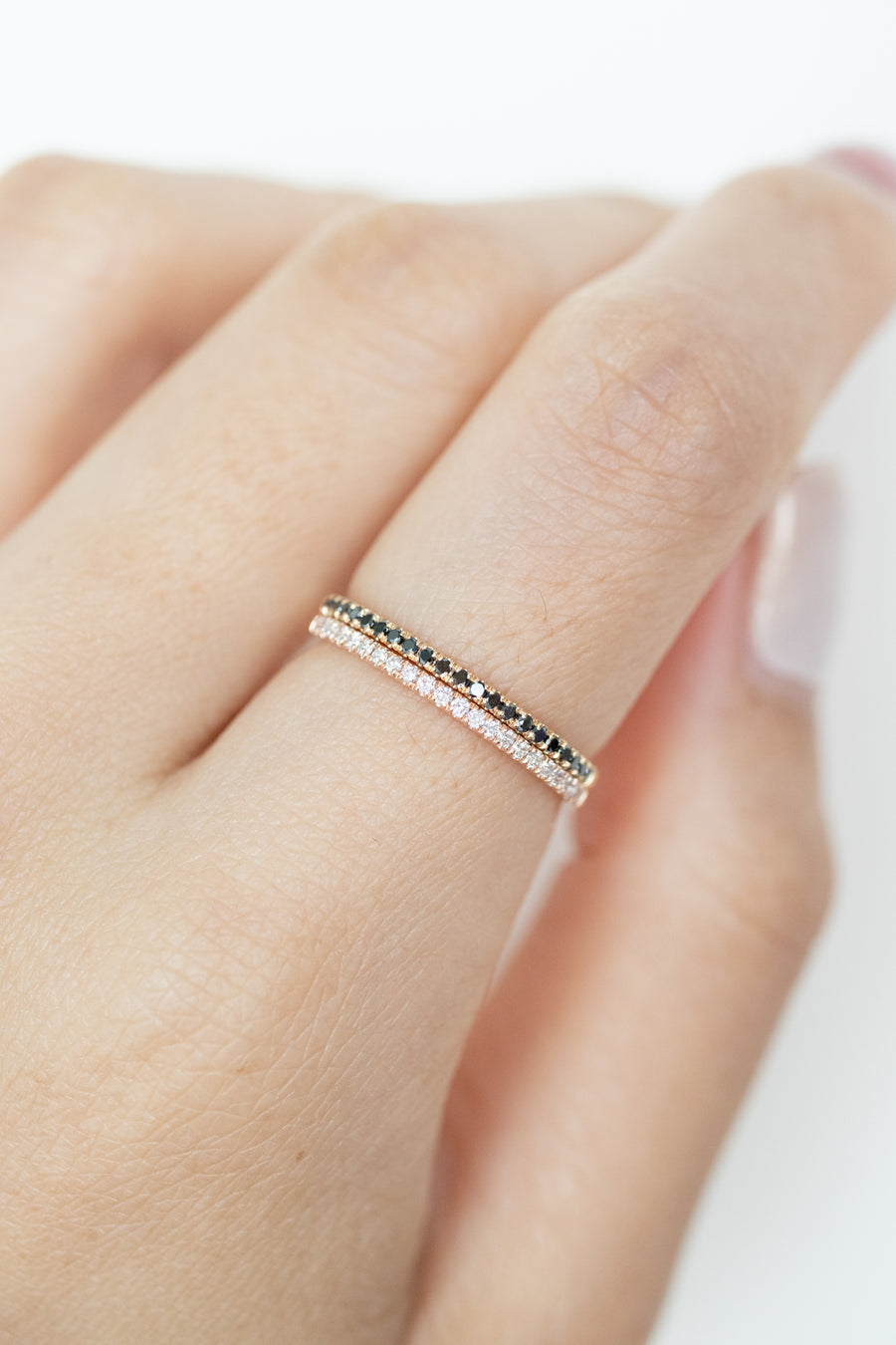 D-E colour, VS Clarity, total ~0.11ct - 0.26ct Round Brilliant Top Quality Diamonds 14K/18K Gold Half Eternity Ring