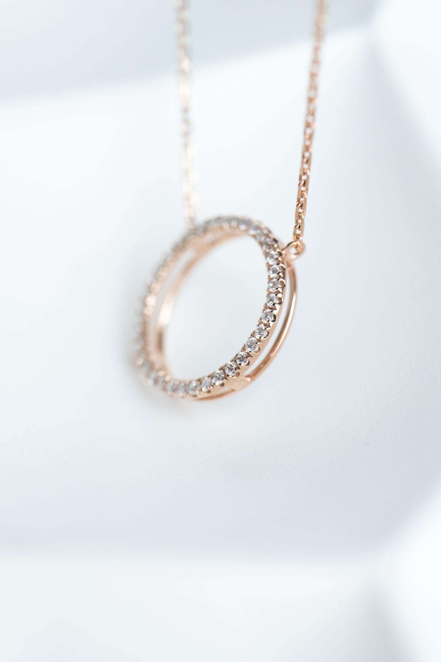 PREORDER - Diamant O Top Quality Diamond 14/18K Gold Necklace
